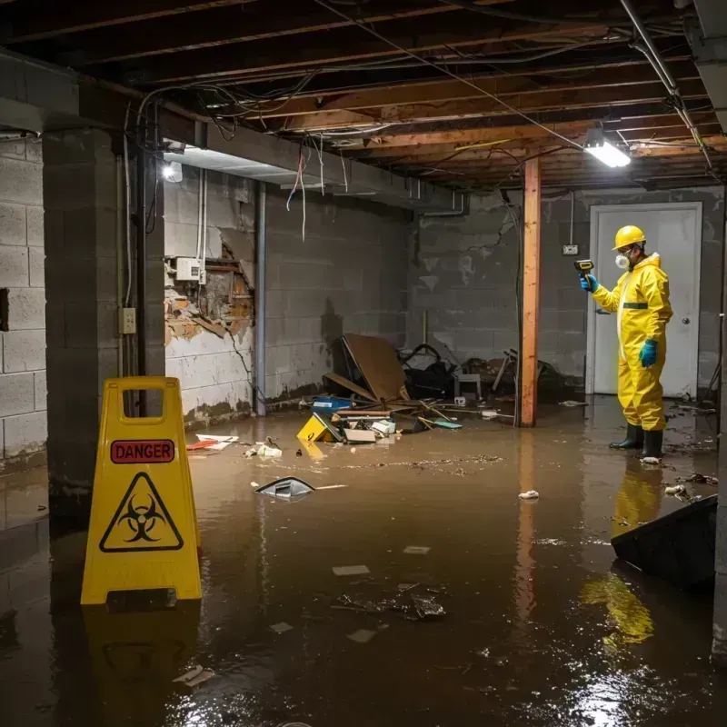 Flooded Basement Electrical Hazard in Heritage Lake, IL Property